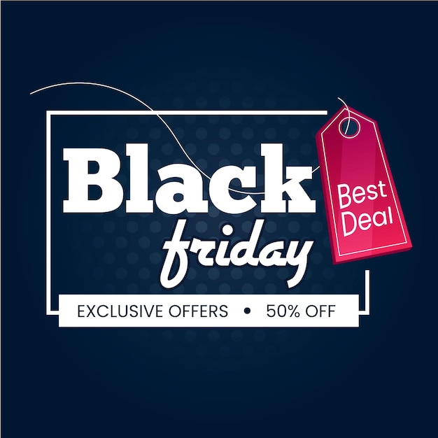 Free vector flat design black friday concept