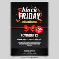 Free vector flat design black friday flyer template