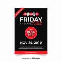 Free vector flat design of black friday flyer