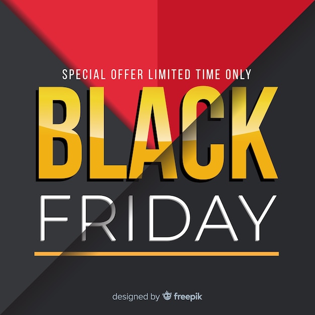 Free vector flat design of black friday