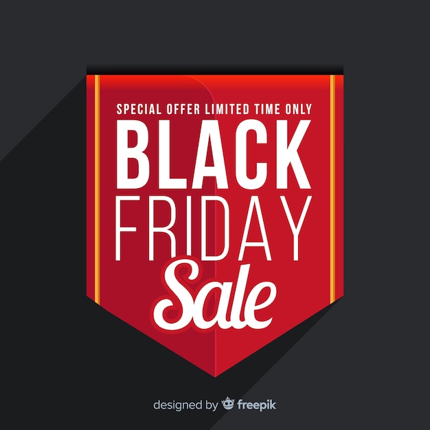 Flat design of black friday