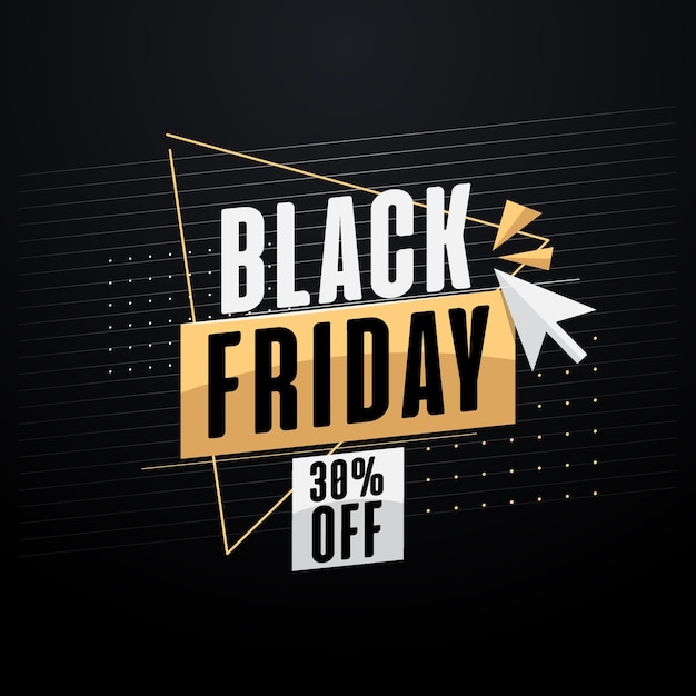 Flat design black friday