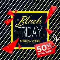 Free vector flat design black friday