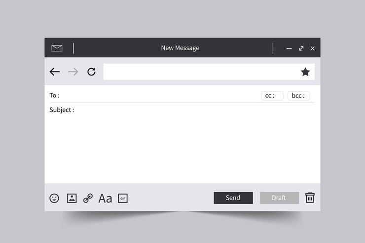 Free Vector flat design blank email template