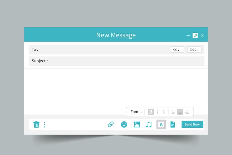 Free Vector flat design blank email template