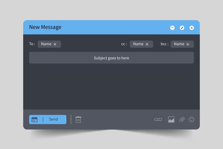 Free Vector flat design blank email template