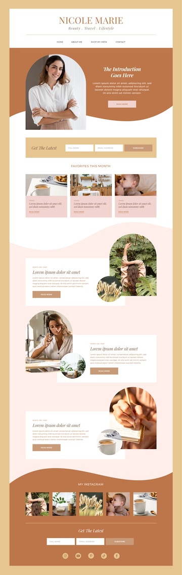 Flat Design Blog Template