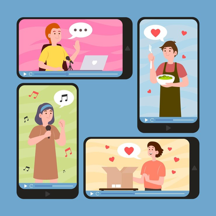 무료 Vector 평면 디자인 블로거 컬렉션