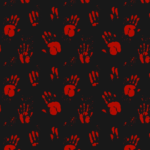 Flat design bloody handprint background