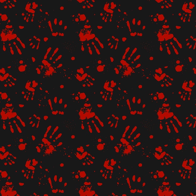 Free vector flat design bloody handprint background