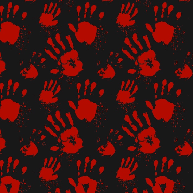 Free vector flat design bloody handprint background