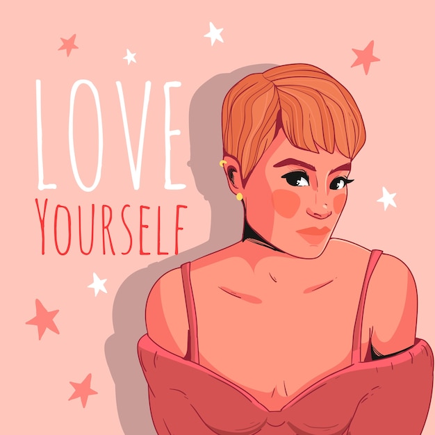 Free vector flat design body positive illustration