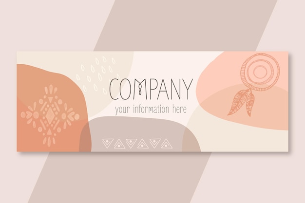 Free vector flat design boho facebook cover