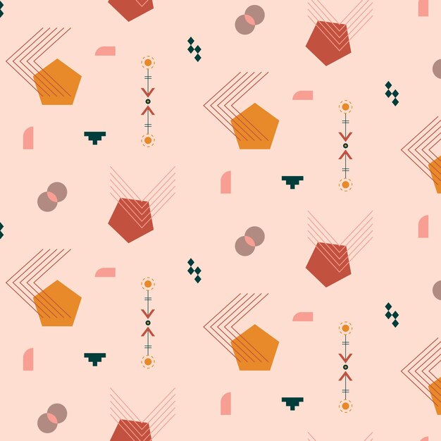 flat design boho geometric pattern