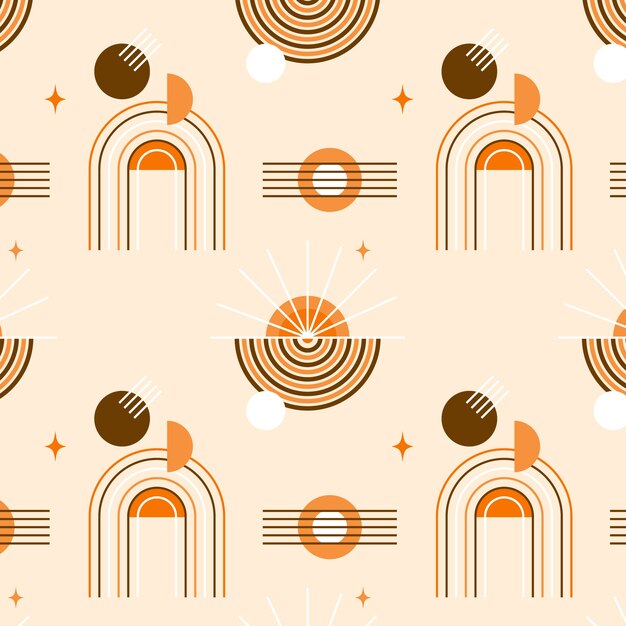 평면 디자인 boho 기하학적 패턴