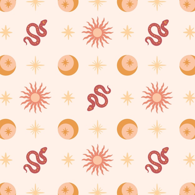 Free vector flat design boho pattern