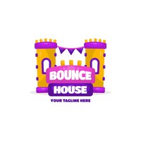 Free vector flat design bounce house logo