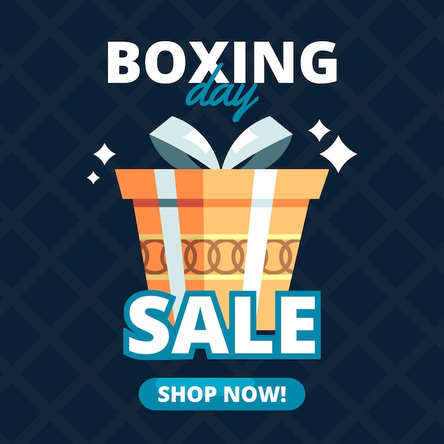 Free vector flat design boxing day sale concept