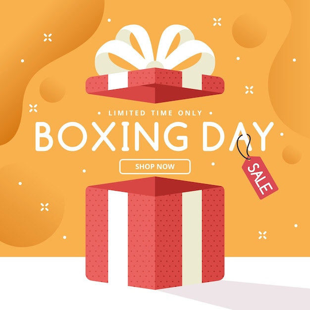 Flat design boxing day sale concept