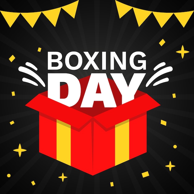 Free vector flat design boxing day sale concept