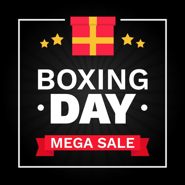Flat design boxing day sale concept