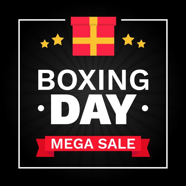 Flat design boxing day sale concept