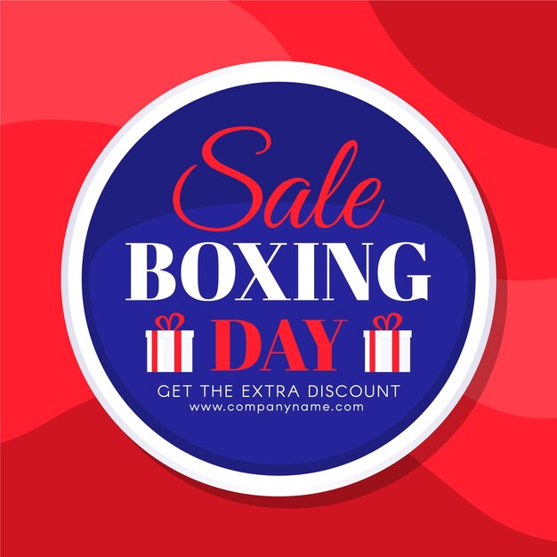 Flat design boxing day sale