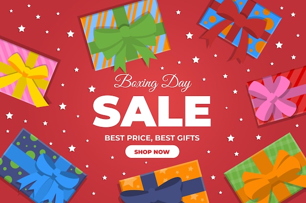 Flat design boxing day sale