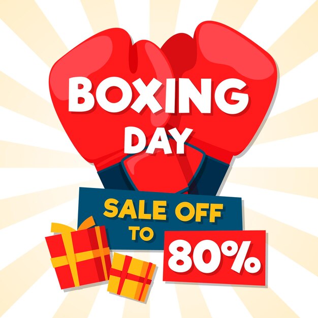 Flat design boxing day sale