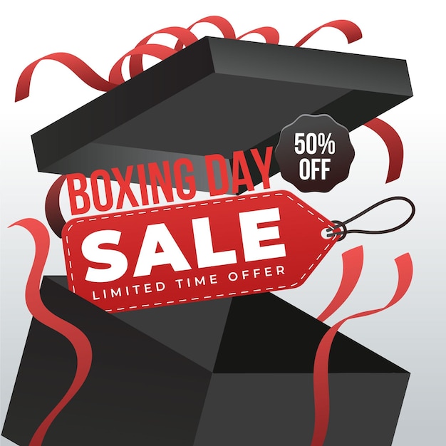 Free vector flat design boxing day sale