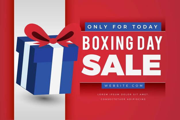 Flat design boxing day sale