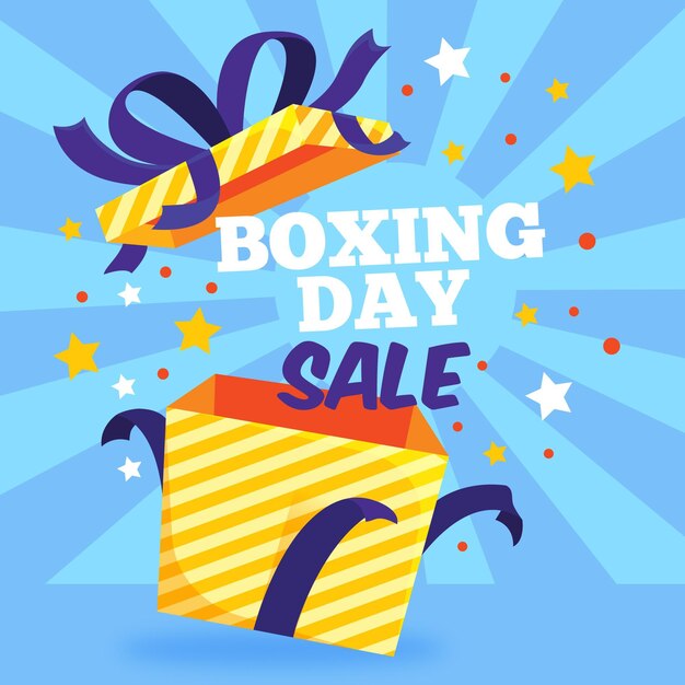 Flat design boxing day sale
