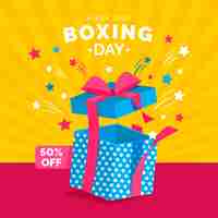 Free vector flat design boxing day sale