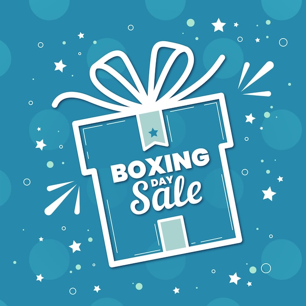 Free vector flat design boxing day sale