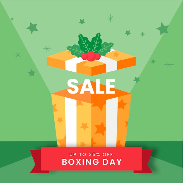 Flat design boxing day sale