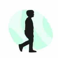 Free vector flat design boy silhouette