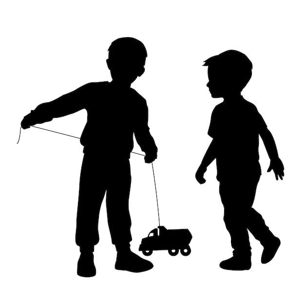 Free Vector flat design boy silhouette