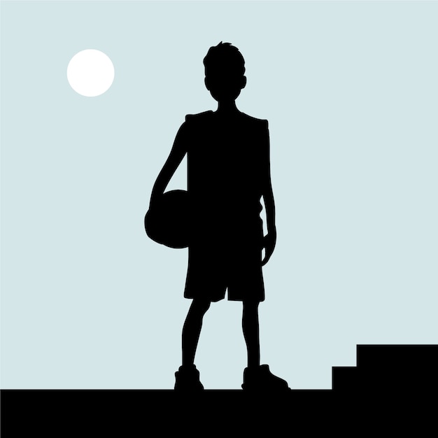 Free vector flat design boy silhouette