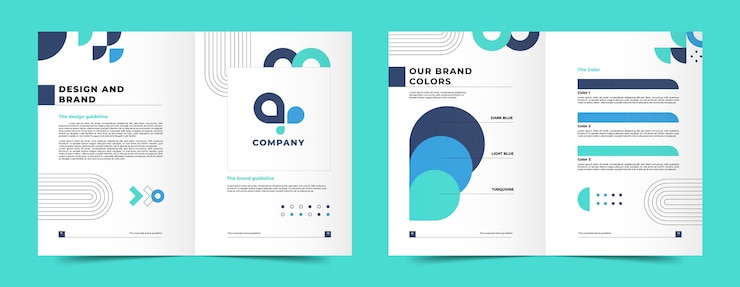 Free Vector flat design brand manual brochure