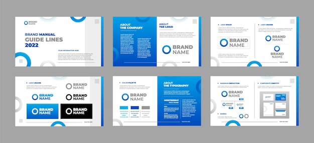 Free vector flat design brand manual brochure