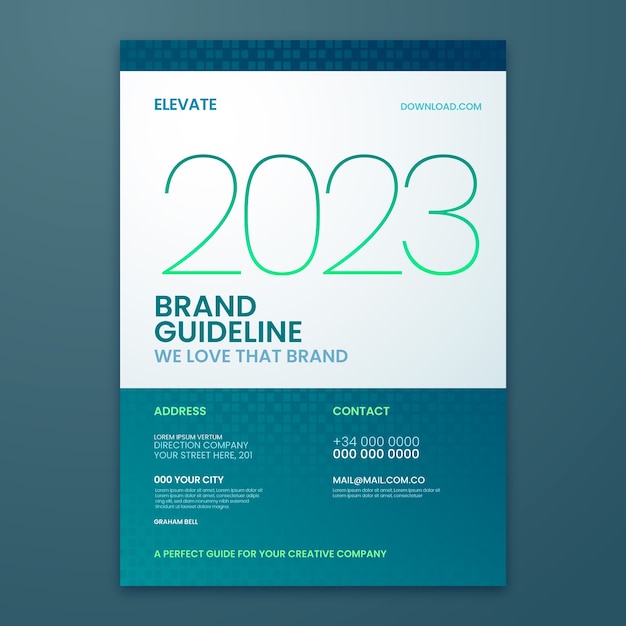 Free vector flat design brand manual brochure