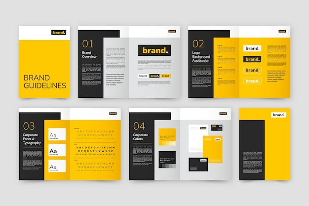 Flat design brand manual brochure