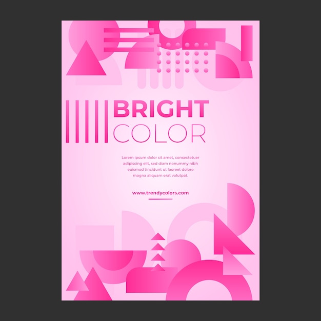 Flat design bright color poster template