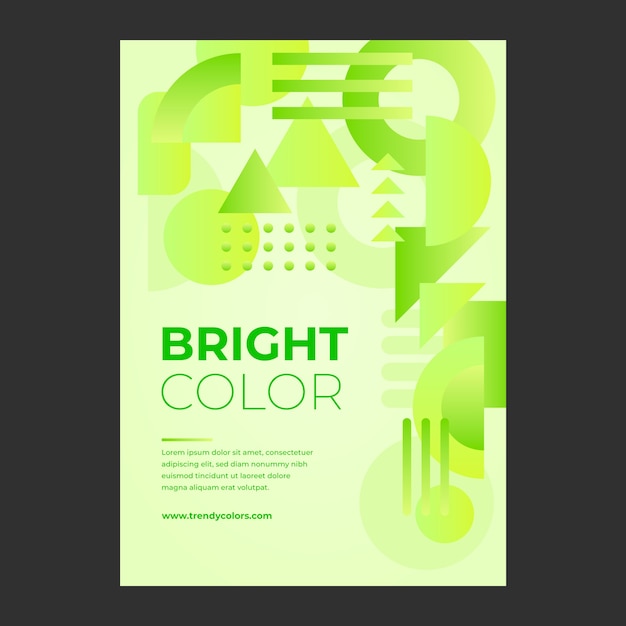 Flat design bright color poster template