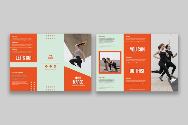 Flat design brochure template