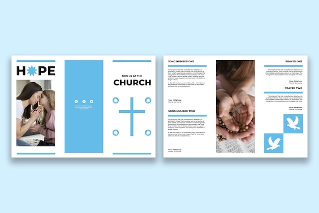 Flat design brochure template