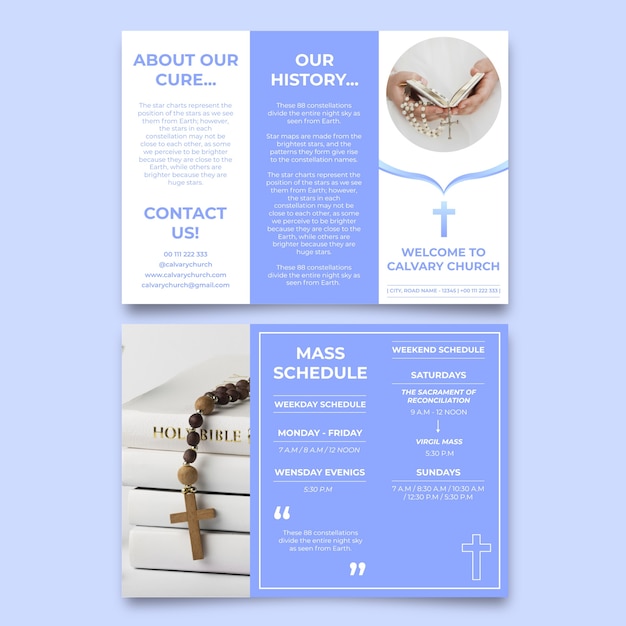 Flat design brochure template