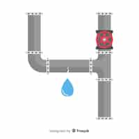 Free vector flat design broken pipe