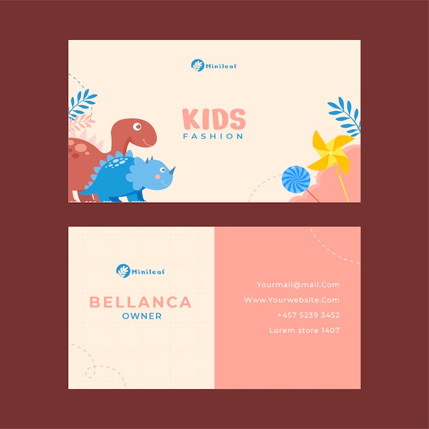 Free vector flat design business card template