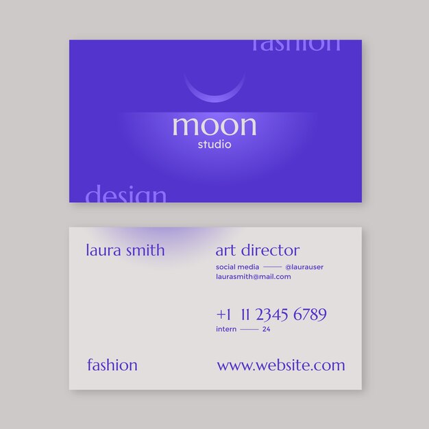 Flat design business card template